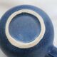 4 blue ceramic cups