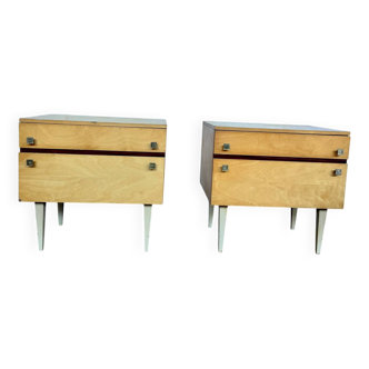 Paire de chevet / table de nuit vintage