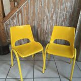Pair of yellow chairs
