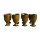 Huit verres à pied en grès vintage