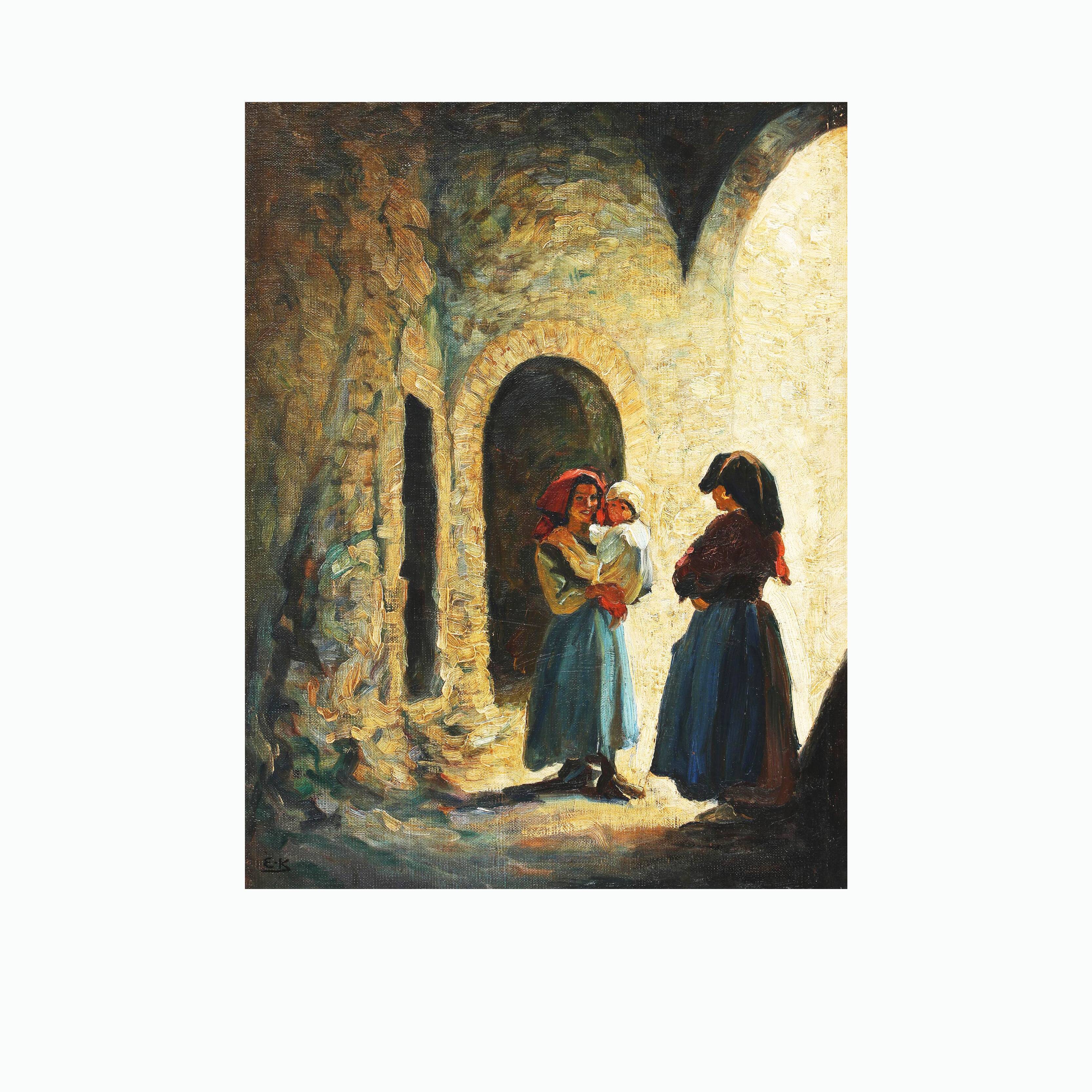 Painting, Anticoli' by Emil Krause (Danish, 1871 - 1945)