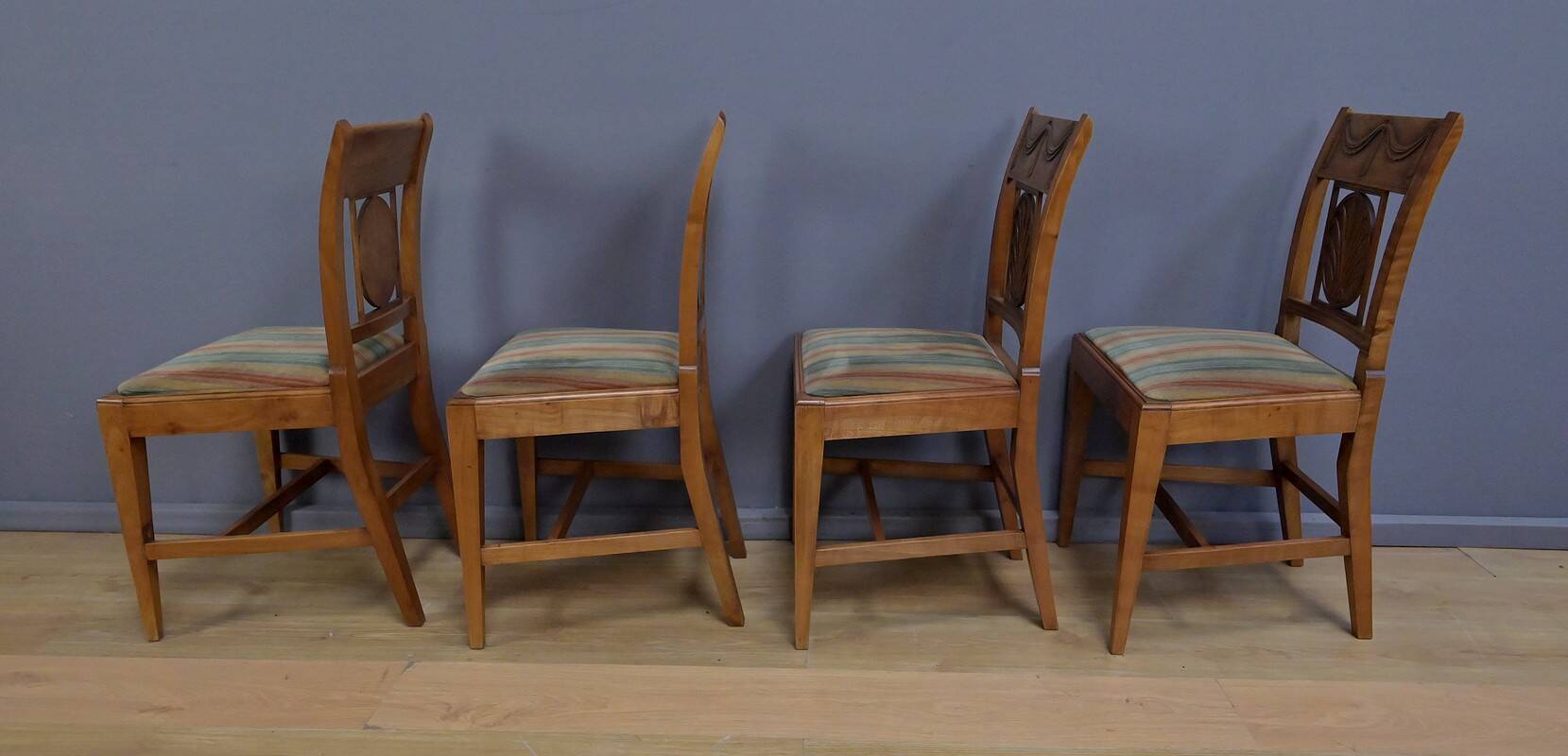 Set of 12 Provençal Chairs in Cherry Wood – Mid 20th Century