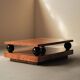 Large coffee table in elm burl, circa 1970.