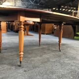 Louis Philippe shuttered dining table - 3 extensions