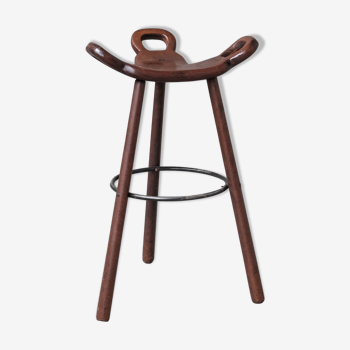 Brutalist mid-century 'Marbella' bar stool (up to 8 available)