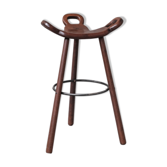 Brutalist mid-century 'Marbella' bar stool (up to 8 available)