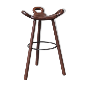 Brutalist mid-century 'Marbella' bar stool (up to 8 available)