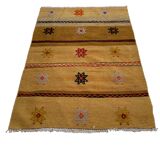 Vintage turkish kilim cushion cover , 116 x 83 cm