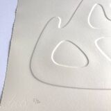 Signed and numbered print by Jean Legros, Geometric print inspired by reliefs, c 1970