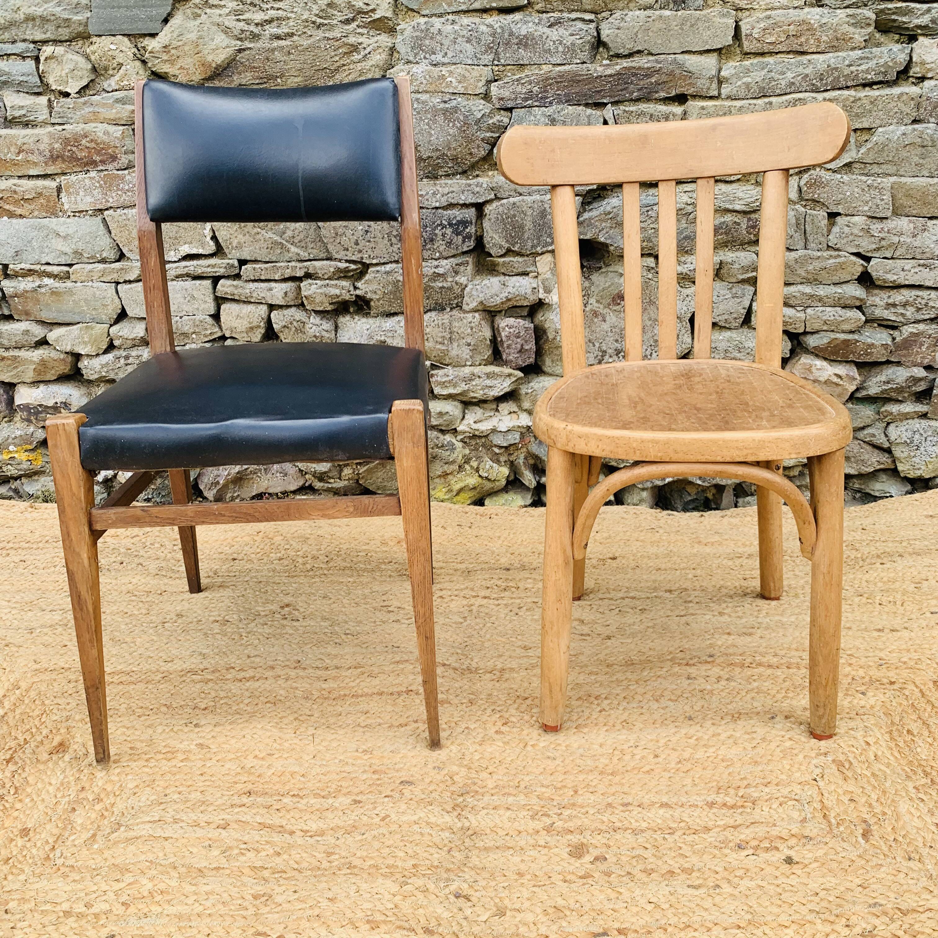 Mismatched pair of chairs