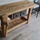 Old carpenter's workbench two drawers, industrial furniture