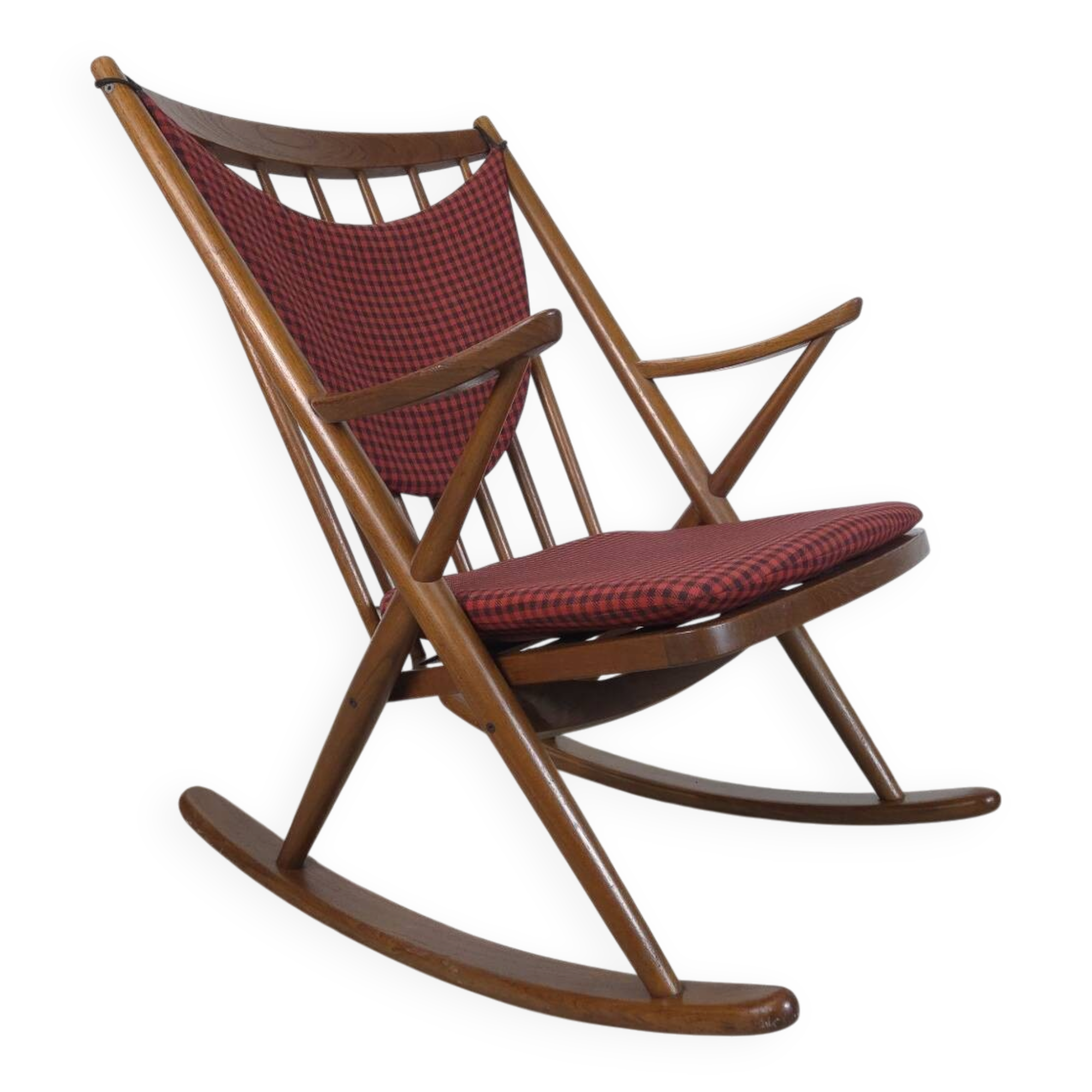 Frank Reenskaug, Bramin Møbler rocking chair Danish teak 60s