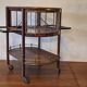 Serving trolley / bar cart in mahogany, brass and glass, 1920