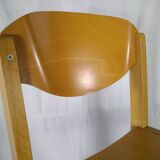 Chaise hêtre massif brutalist