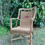 Vintage rattan armchair 1960