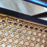 3 folding chairs with seat canning and backrest