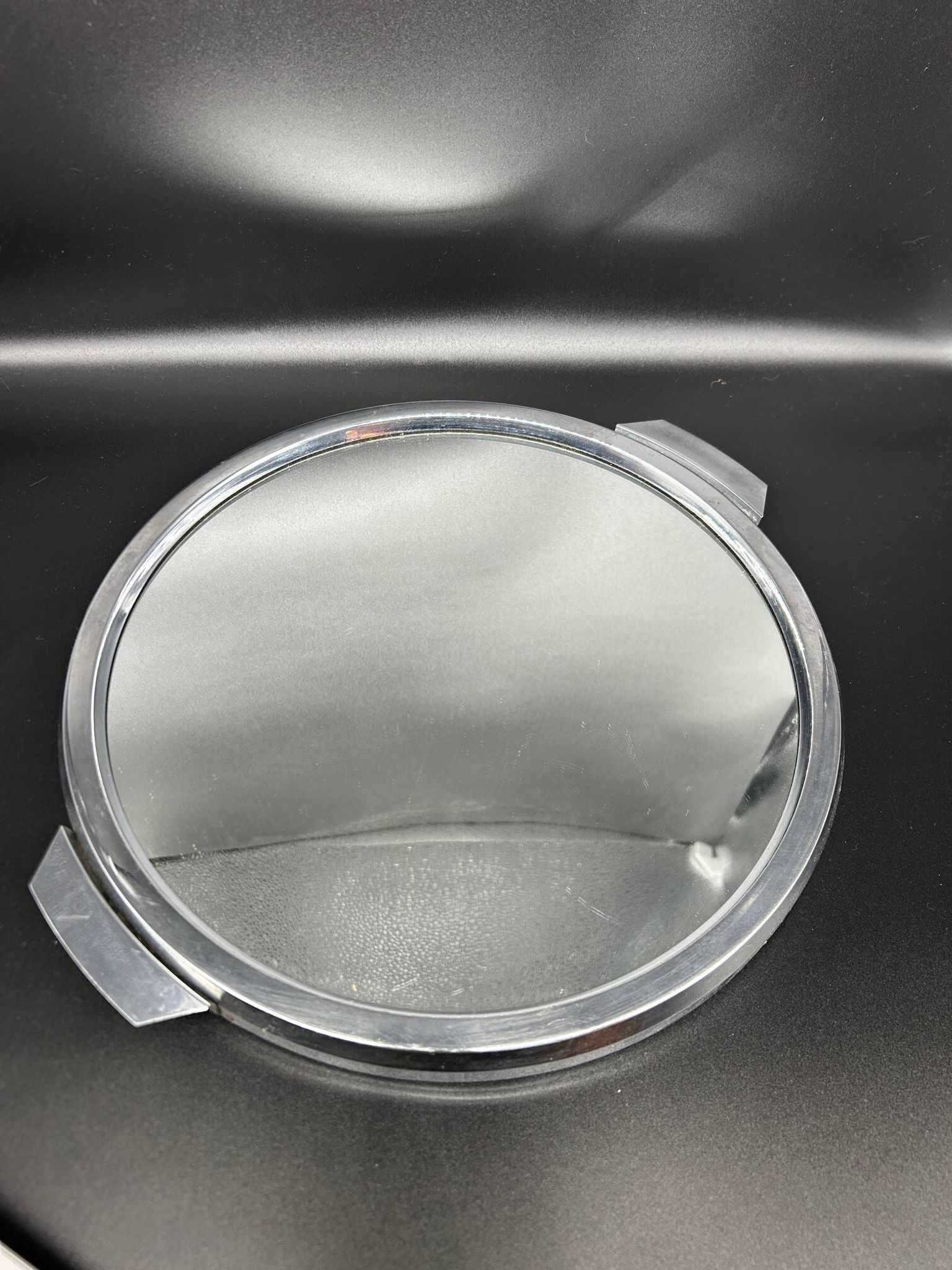 chrome Art Deco mirror tray