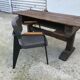 Solid oak desk, eighteenth century, France
