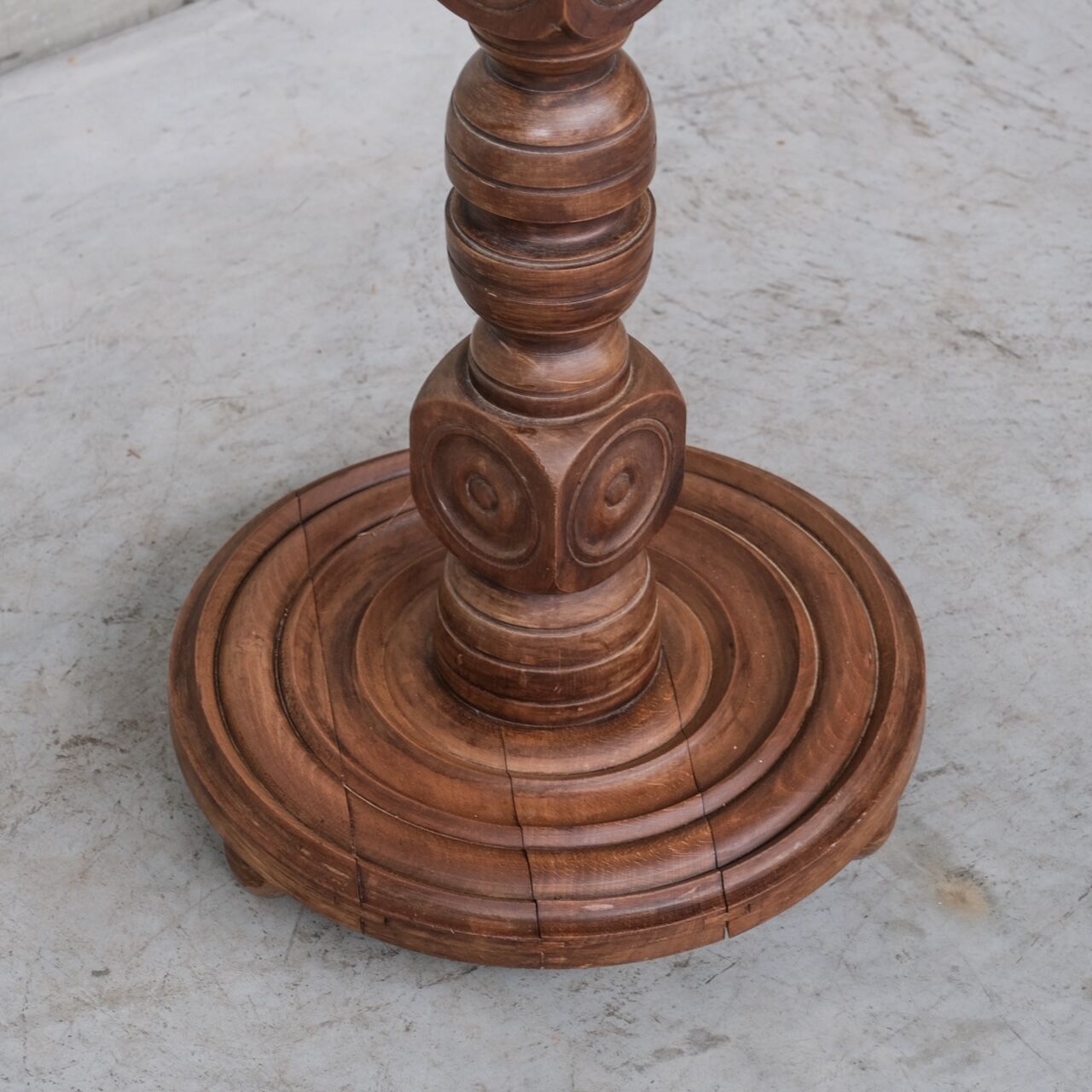 Geometric style oak french mid-century floor light