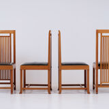 4 chaises par Franck Lloyd Wright pour Cassina 1992