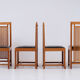 4 chaises par Franck Lloyd Wright pour Cassina 1992