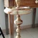 Vintage standing ashtray 50s onyx and brass