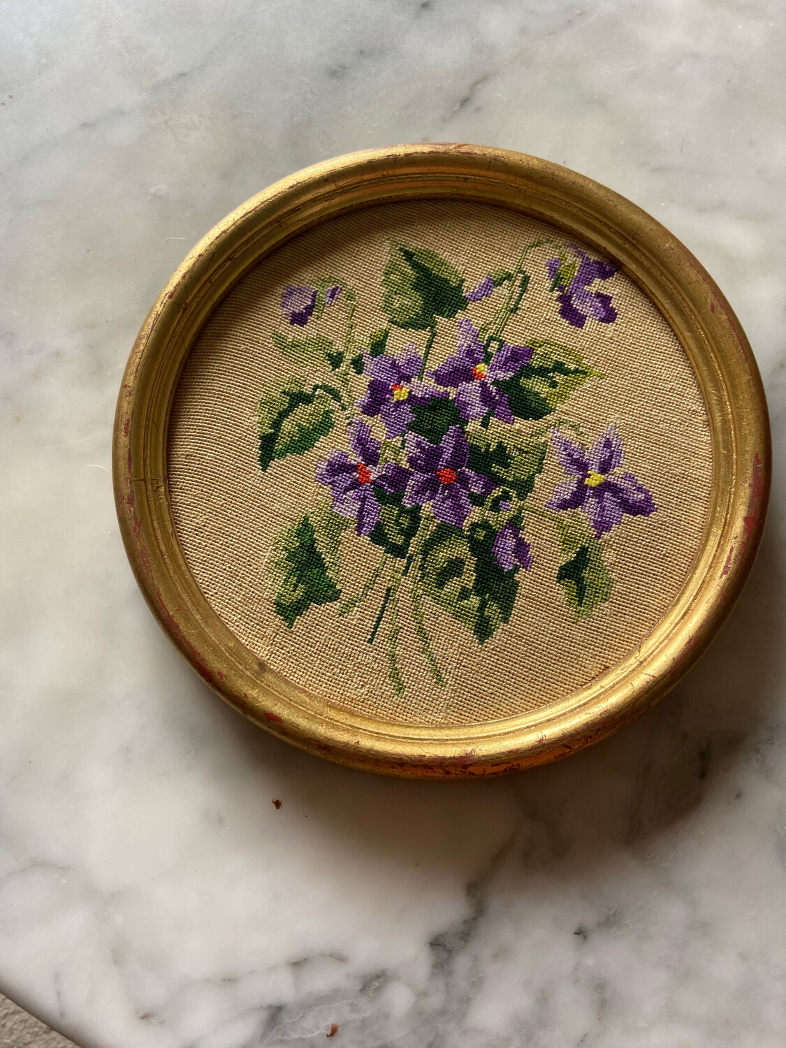 Embroidery wall medallion