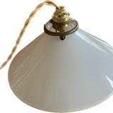 Suspension en opaline blanche