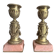 pair of antique bronze candlesticks