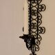 Pair of vintage black metal sconces