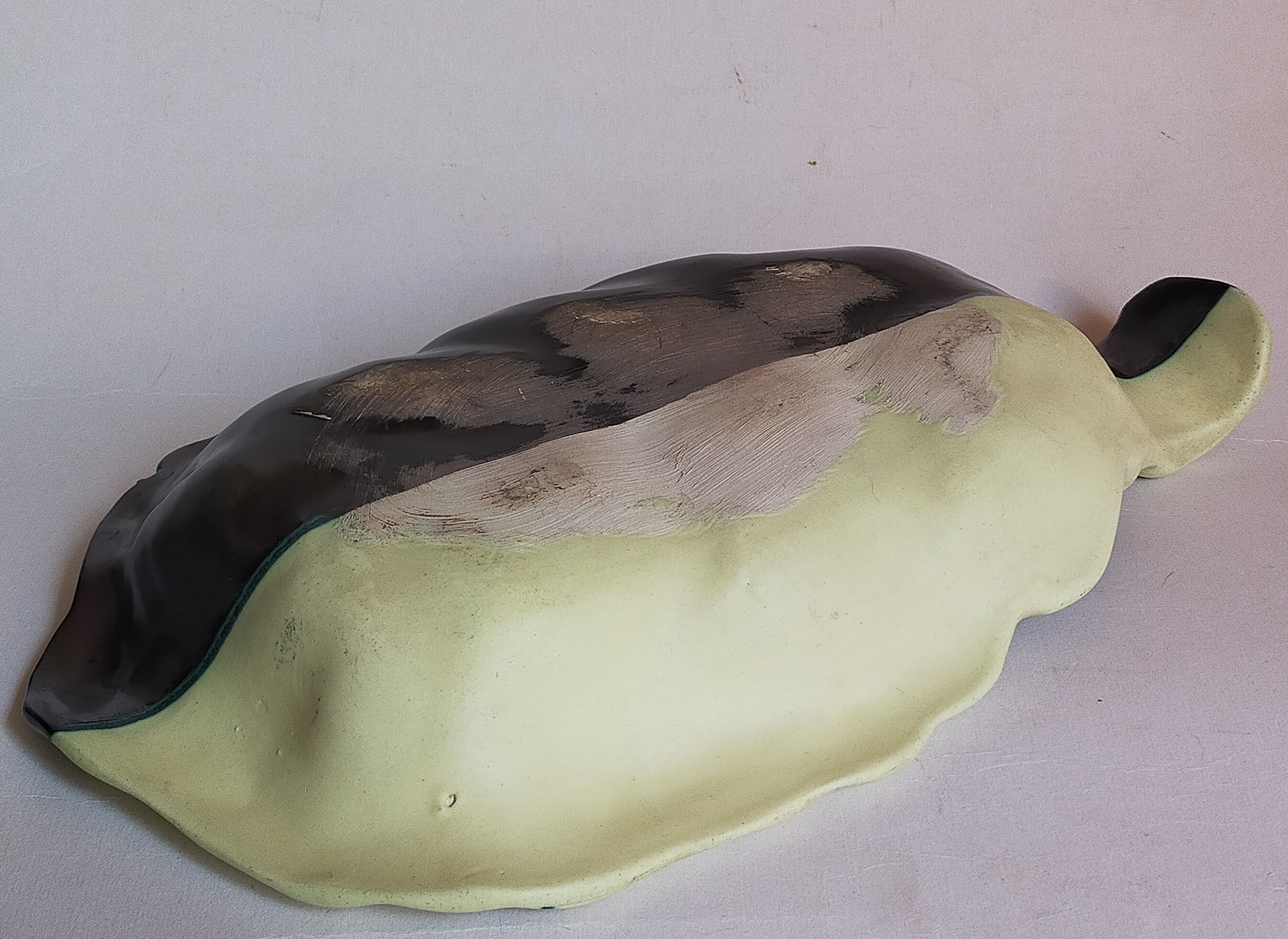 Cut empty-pockets ceramic two-tone atelier cerenne in vallauris 50s
