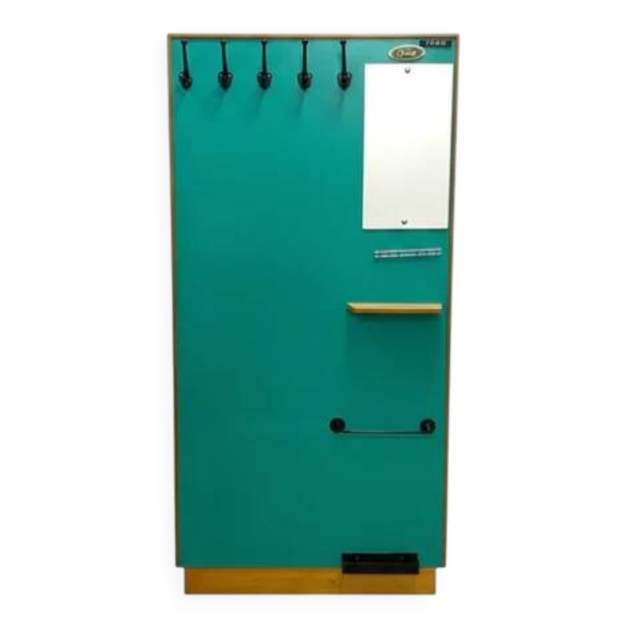 Retro Wall Hanger with Mirror, 1960s, Czechoslovakia