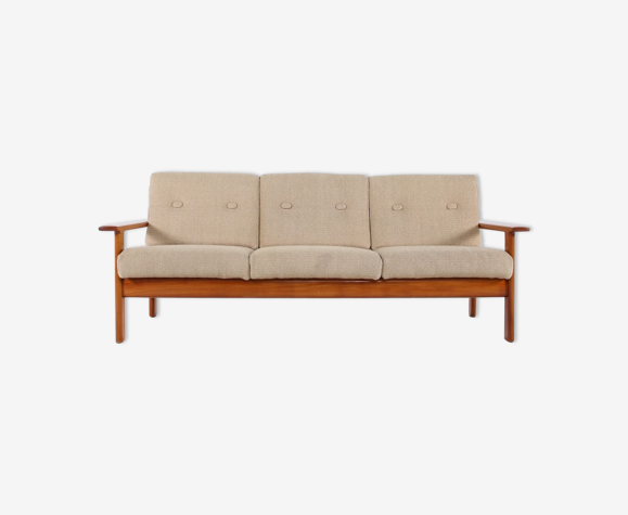 Banquette scandinave tissus laine claire