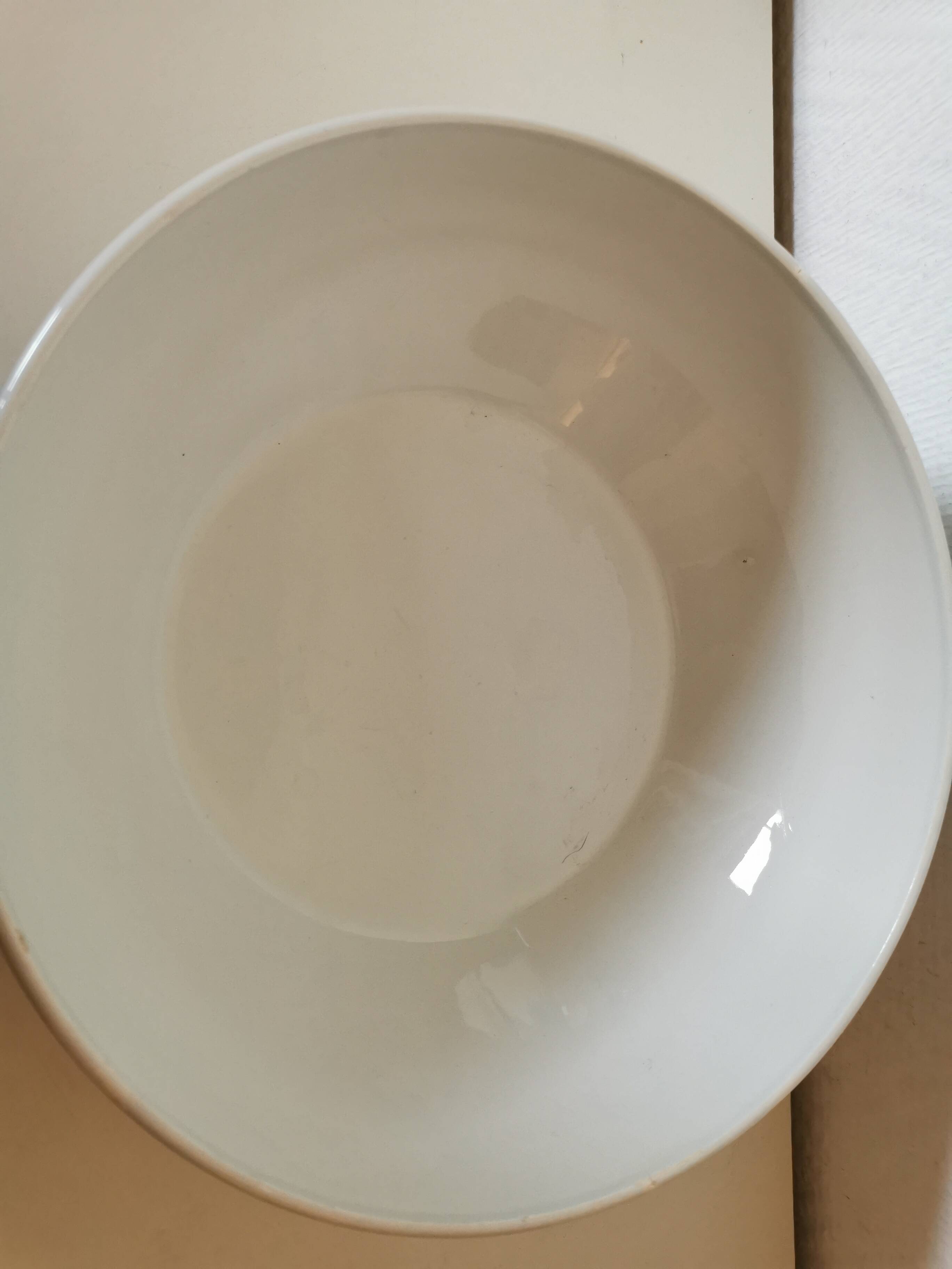 Salad bowl, porcelain bowl Creil et Montereau blue flower