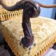 Large armchair with high Renaissance back in solid walnut around 1850-1860