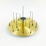 Mid-Century Murano Glass & Brass Flush Mount/Ceiling Light from Doria Leuchten, Germany, 1960s