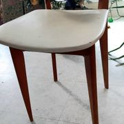 Vintage 1950s 60s dining room chair with tapered legs