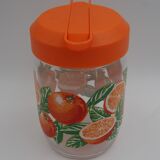 Vintage oranges glass decanter