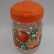Vintage oranges glass decanter