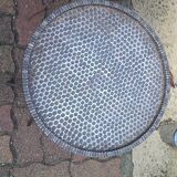 Metal side table vintage wrought iron