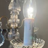 Small chandelier in bronze and crystal