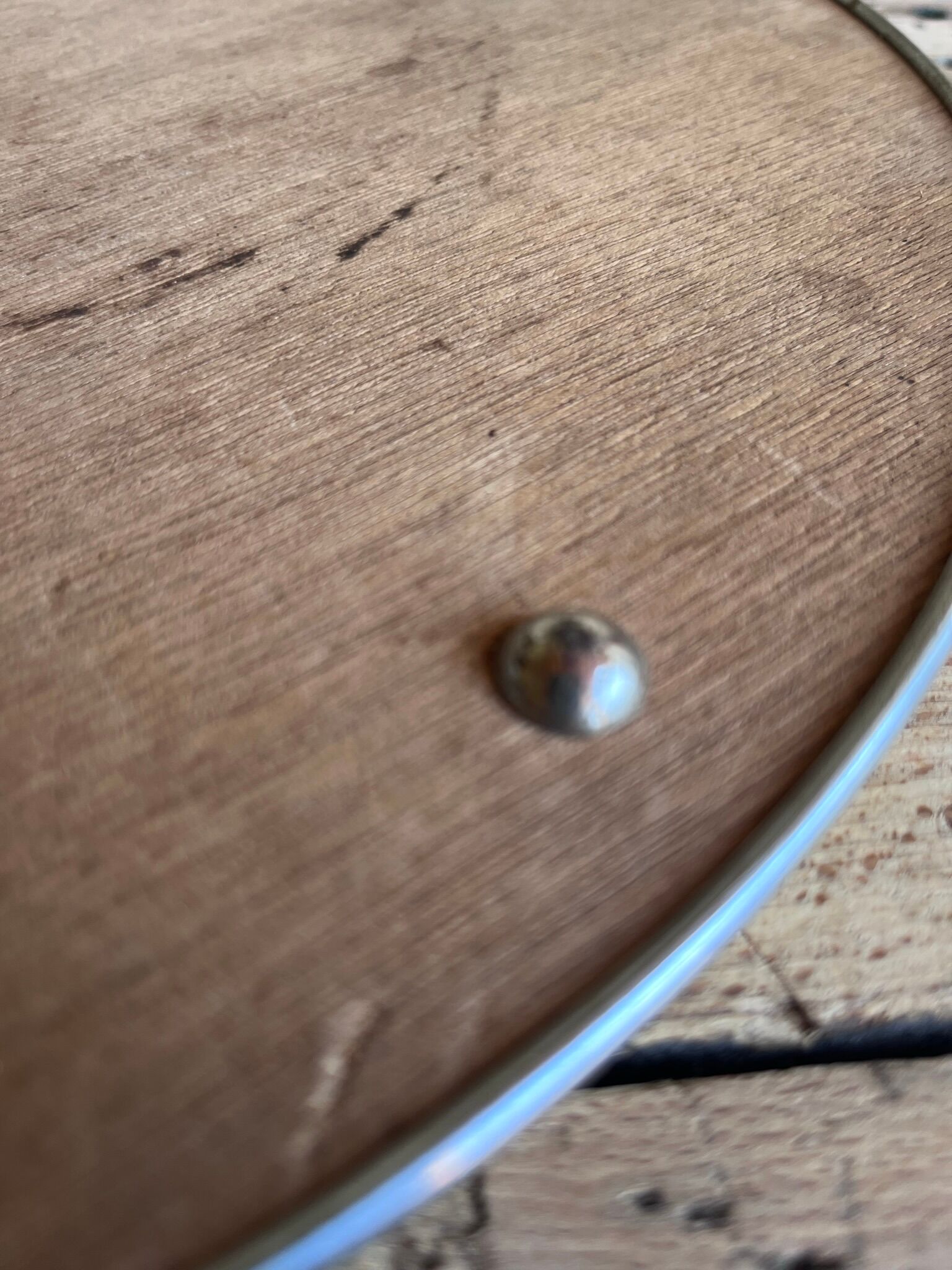 Large round Art Deco mirror tray