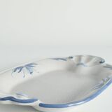 Art Deco French Blue Floral Decor Plate by Allan Eberling, Bo Fajans