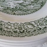 Pastoral decor earthenware dinner plates