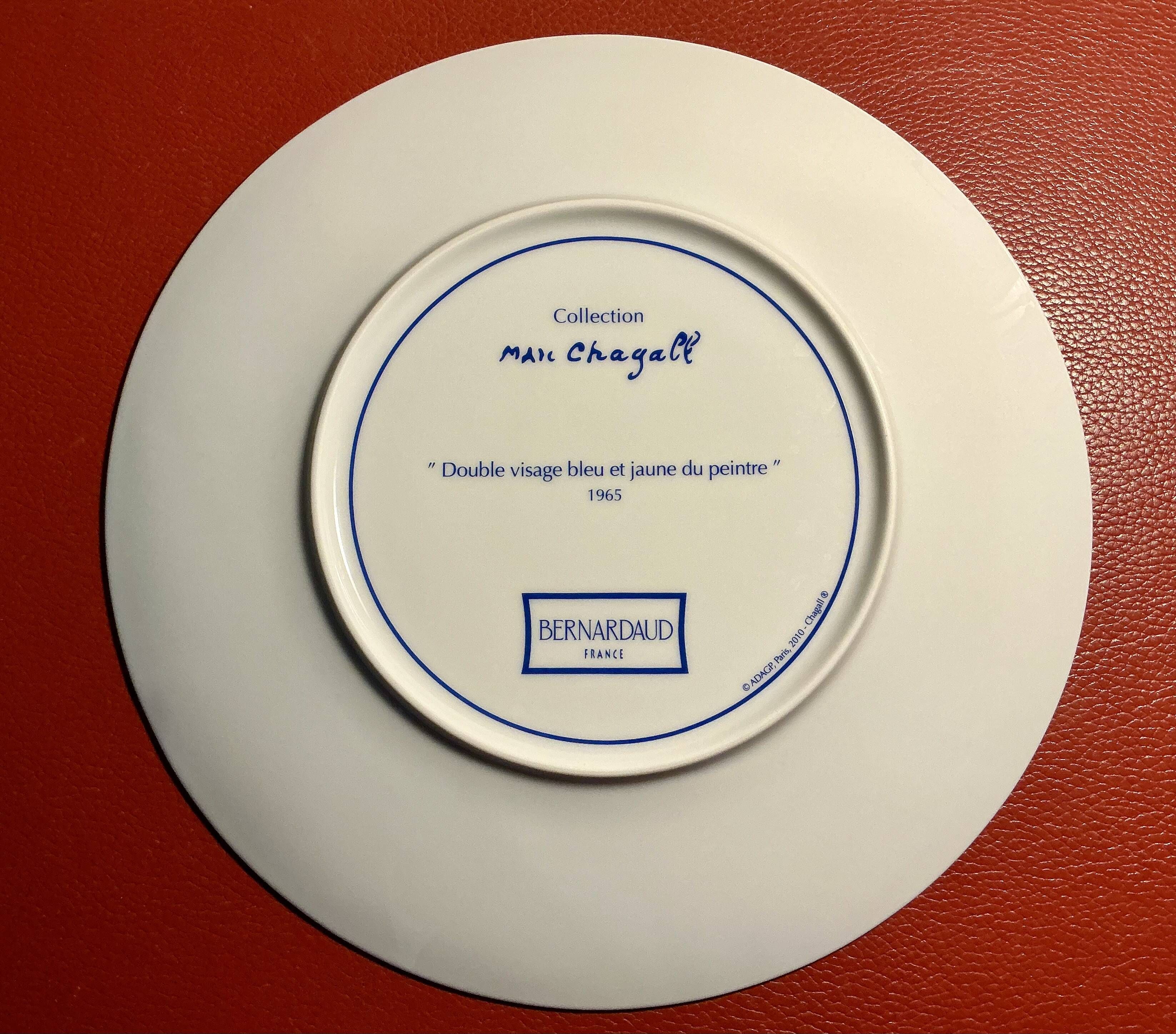 Bernardaud box of 6 Limoges porcelain plates Marc Chagall