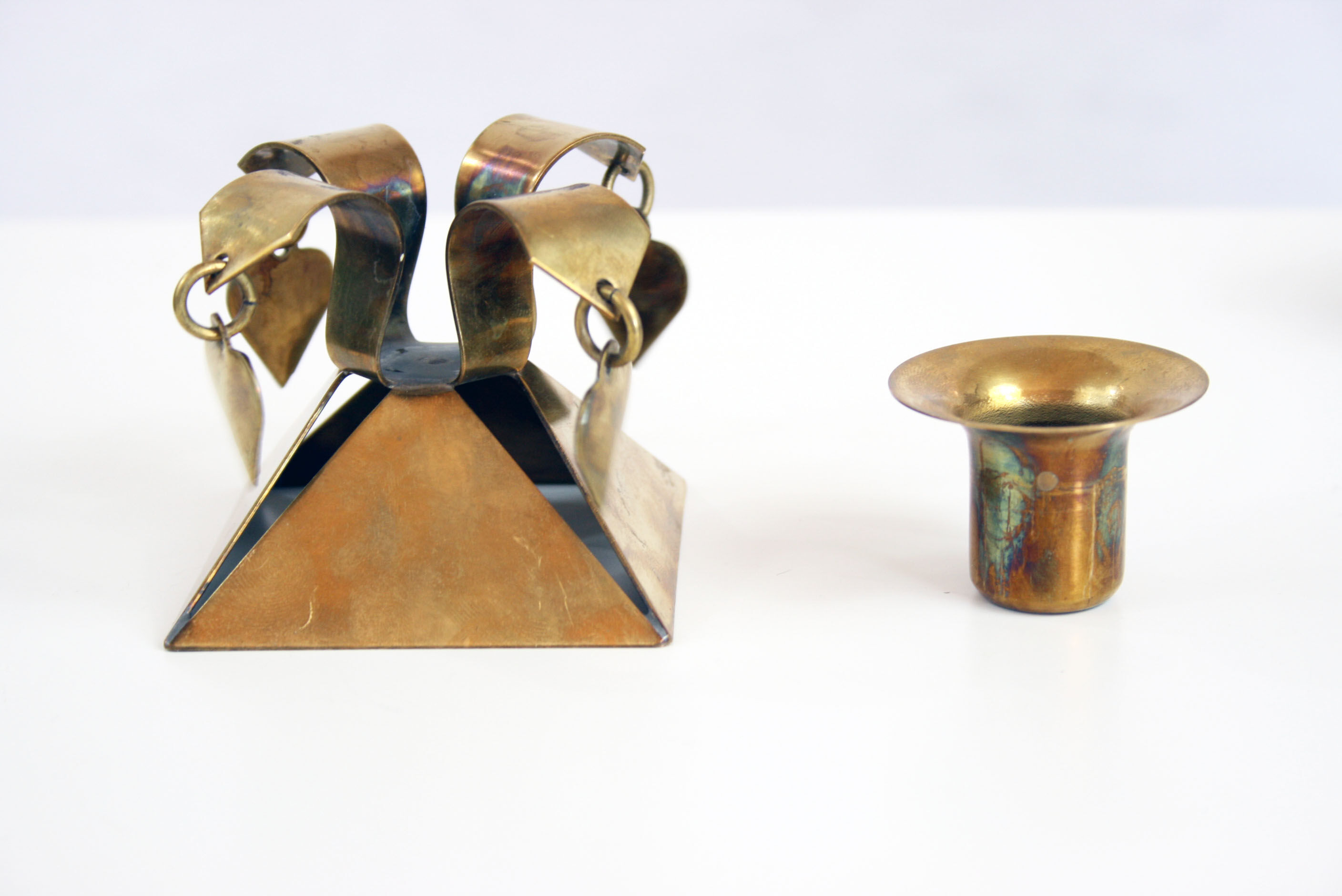 Pair of Scandinavian candle holders