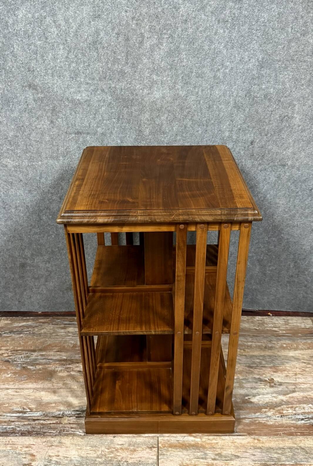 English mahogany revolving bookcase