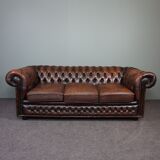 Chesterfield sofa 2.5 seats in cowhide leather