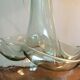 High glass lamp and vintage alpaca
