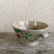 Earthenware bowl, café au lait bowl, antique, France, cherries.